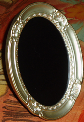 Oval Blue Moon Mirror